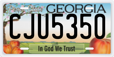 GA license plate CJU5350