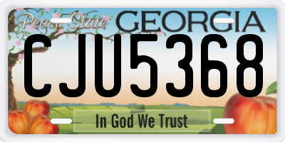 GA license plate CJU5368