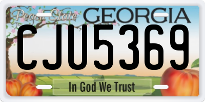 GA license plate CJU5369
