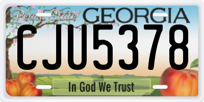 GA license plate CJU5378
