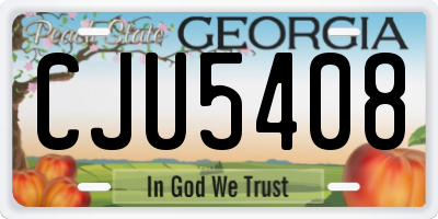 GA license plate CJU5408