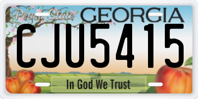 GA license plate CJU5415