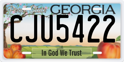 GA license plate CJU5422