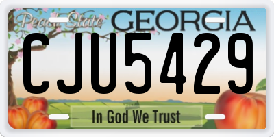 GA license plate CJU5429