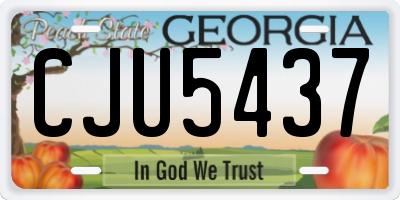 GA license plate CJU5437