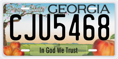 GA license plate CJU5468