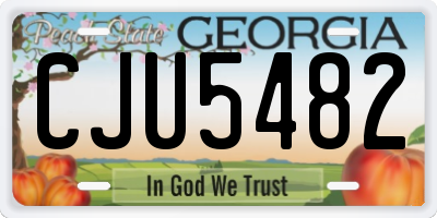 GA license plate CJU5482