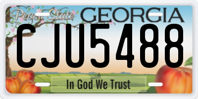 GA license plate CJU5488