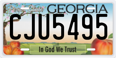 GA license plate CJU5495