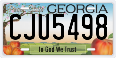GA license plate CJU5498