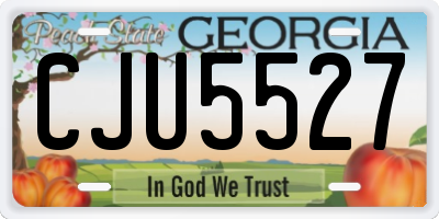 GA license plate CJU5527