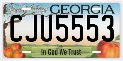 GA license plate CJU5553