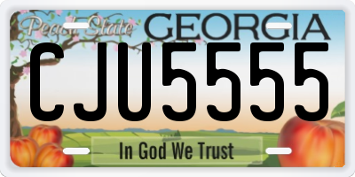 GA license plate CJU5555
