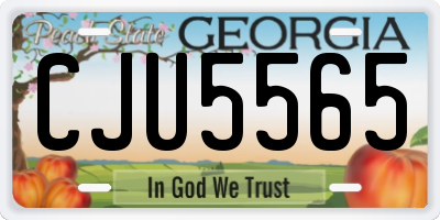 GA license plate CJU5565