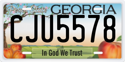 GA license plate CJU5578