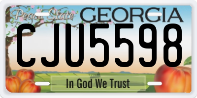 GA license plate CJU5598