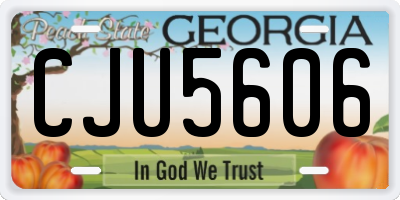 GA license plate CJU5606