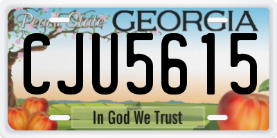 GA license plate CJU5615