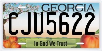 GA license plate CJU5622