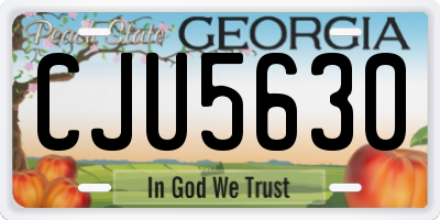 GA license plate CJU5630