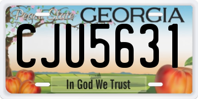 GA license plate CJU5631
