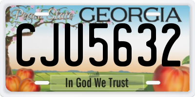 GA license plate CJU5632
