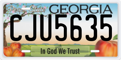 GA license plate CJU5635