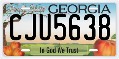 GA license plate CJU5638