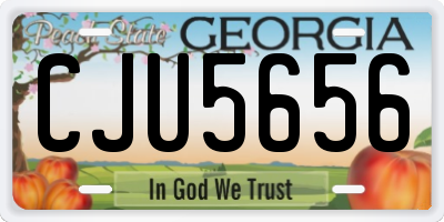 GA license plate CJU5656