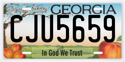 GA license plate CJU5659