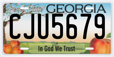 GA license plate CJU5679