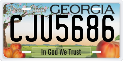 GA license plate CJU5686