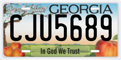 GA license plate CJU5689