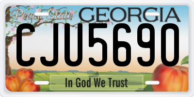 GA license plate CJU5690