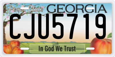 GA license plate CJU5719