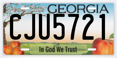 GA license plate CJU5721