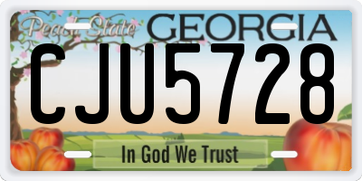GA license plate CJU5728