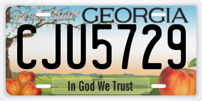 GA license plate CJU5729