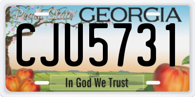 GA license plate CJU5731
