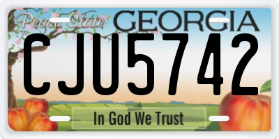 GA license plate CJU5742
