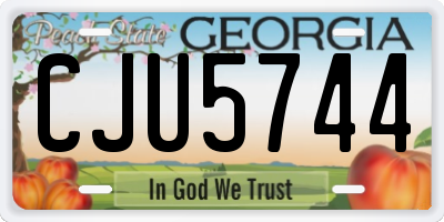 GA license plate CJU5744