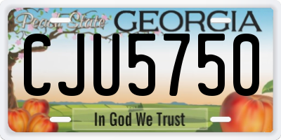 GA license plate CJU5750