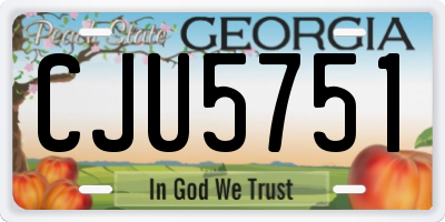 GA license plate CJU5751