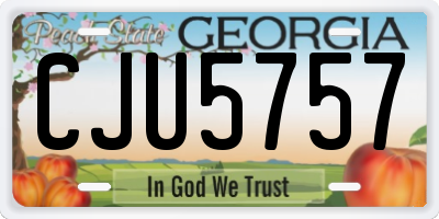 GA license plate CJU5757