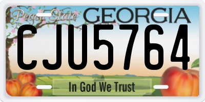 GA license plate CJU5764