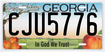 GA license plate CJU5776