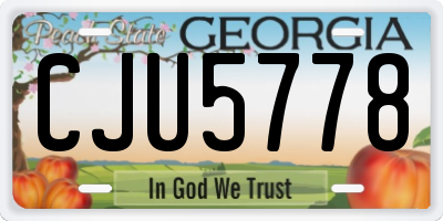 GA license plate CJU5778
