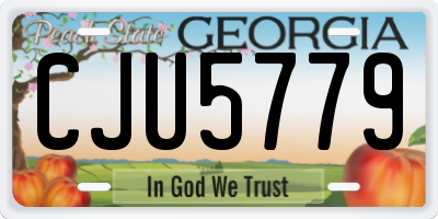 GA license plate CJU5779