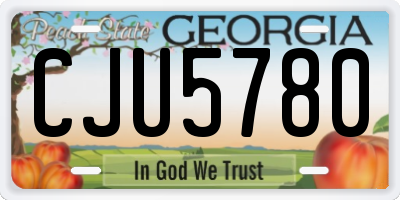 GA license plate CJU5780
