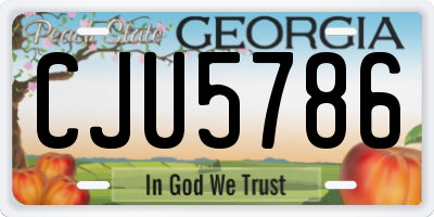 GA license plate CJU5786
